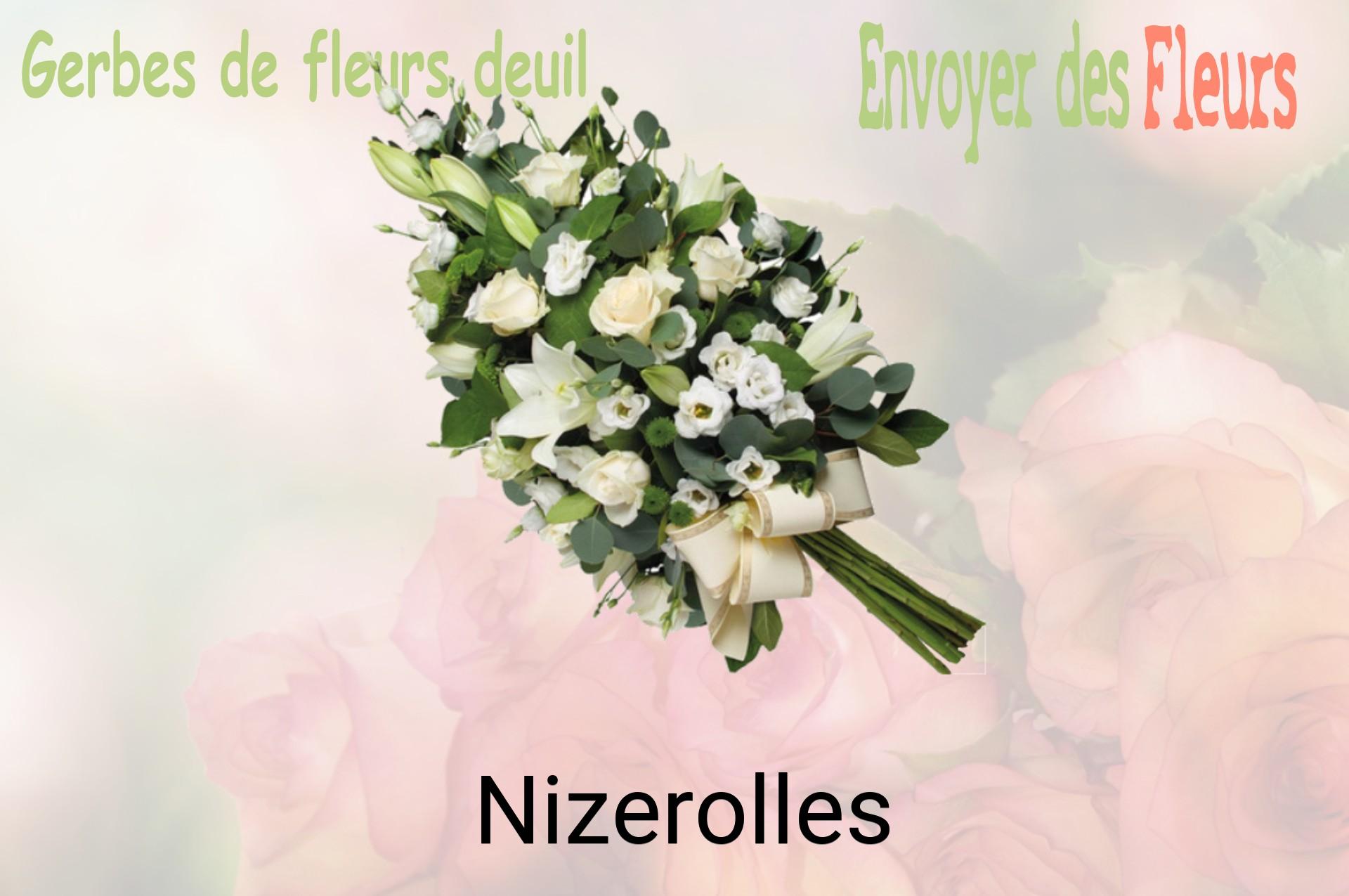 Gerbe de fleurs de deuil livrée à Nizerolles